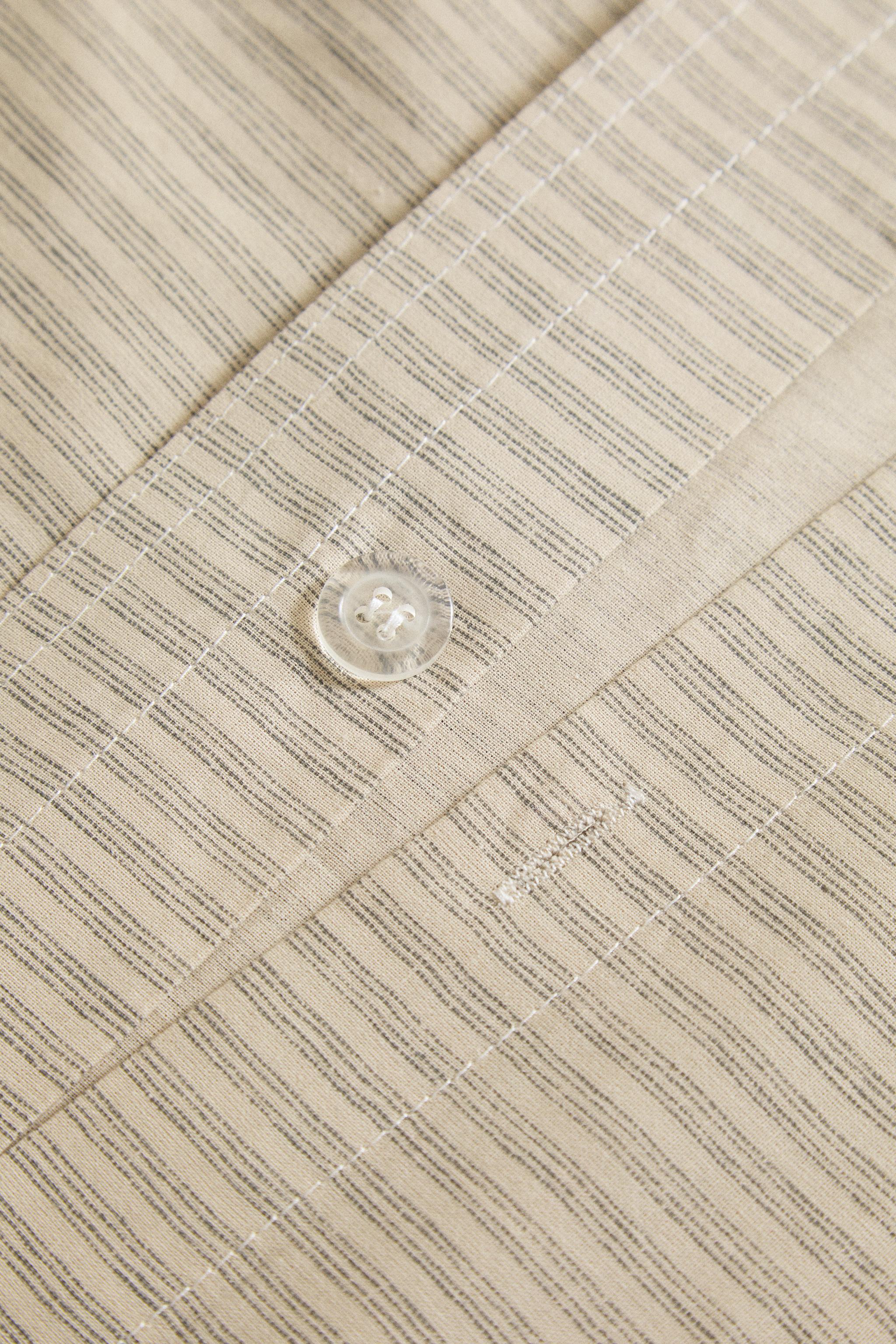 DYED THREAD STRIPED DUVET COVER